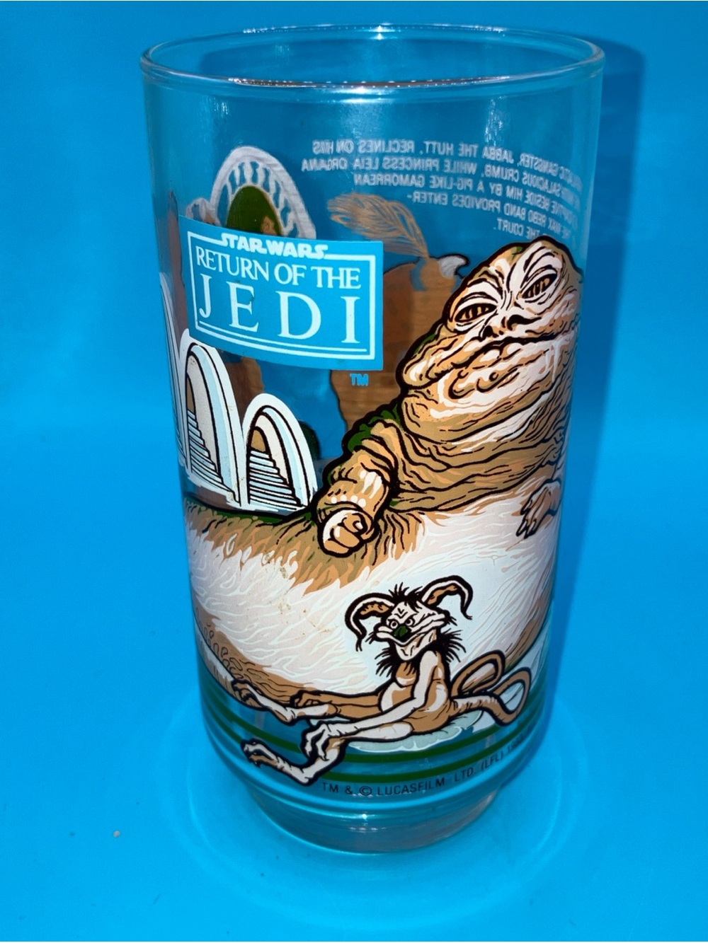 Star Wars Glass 1983 Return of the Jedi Coca Cola Burger King Glass VGC